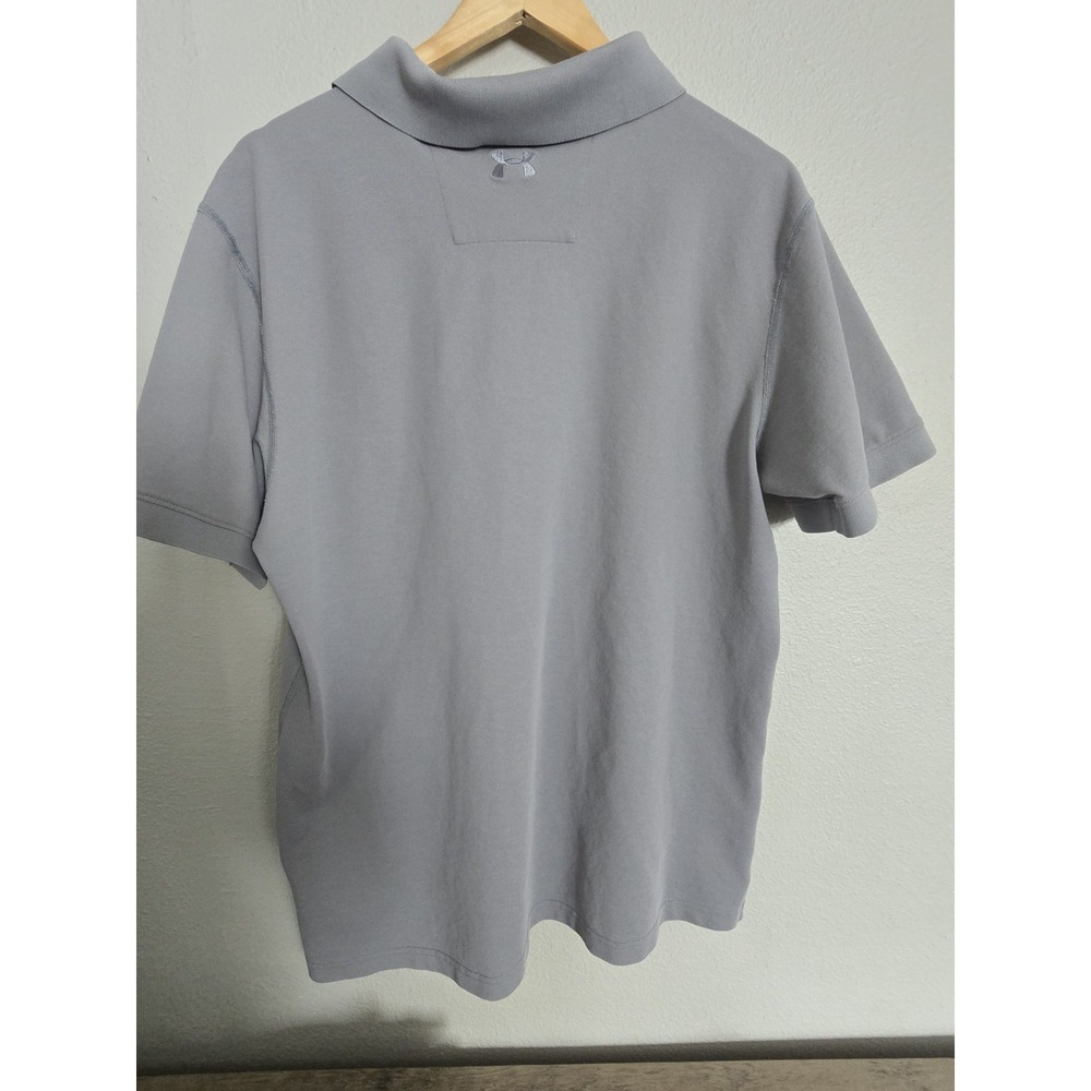 Under Armour XL Polo‎ Shirt Gray Loose Fit Short Sleeve Casual Mens - Picture 2 of 8
